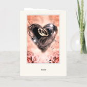 神が日付を除いてピンク色に集めたもの 箔グリーティングカード (裏面)