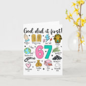 神が最初にした 67 6 7 ミーム イエス・キリスト について カード (黄色い花)