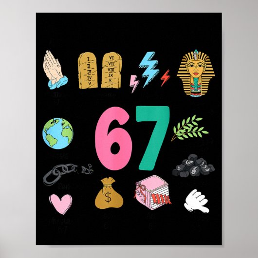 神が最初にやった キリスト教 6 7 メーム 六 七 引用 ポスター (正面)