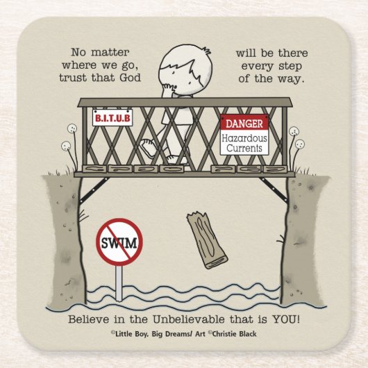 神が来る スクエアペーパーコースター (正面)