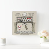 神が来る スクエア壁時計 (ホーム)