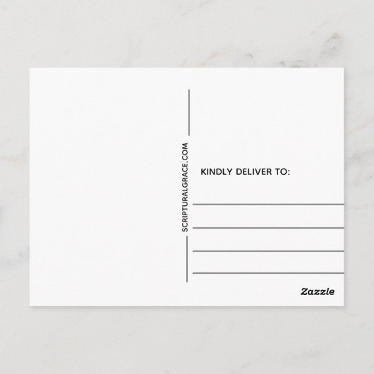 神が来ノエルの聖降誕祭を行った事を見よ ポストカード (裏面)