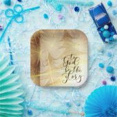 神が栄光のクリスマスツリーの星になる ペーパープレート (パーティー)