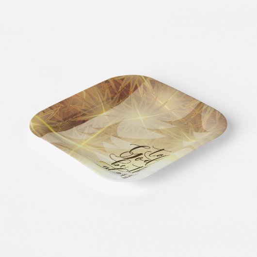 神が栄光のクリスマスツリーの星になる ペーパープレート (傾斜あり)