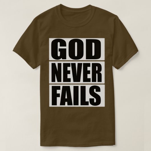 神が決して失敗しないキリスト教の賜物 Tシャツ (デザイン正面)