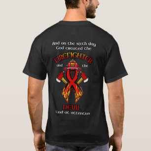 神が消防士を創造した Tシャツ