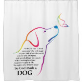 神が犬を作った シャワーカーテン (正面)