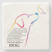 神が犬を作った ストーンコースター (正面)