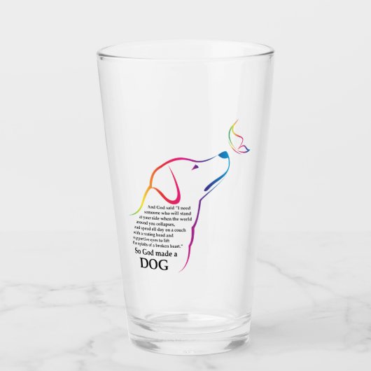 神が犬を作った タンブラーグラス (正面)