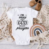 神が祈りの言葉の賜物に答えるパーソナライズされた証明 ベビーボディスーツ