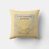 神が祈りを叶える -  inspirational christian art クッション (裏面)