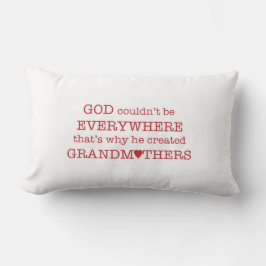 神が祖母を造った赤いハート ランバークッション