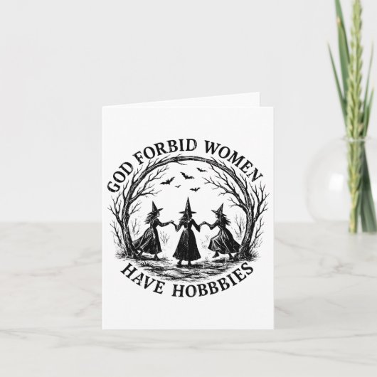 神が禁じている 女性が趣味を持つこと カード (正面)