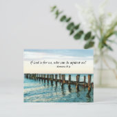 神が私たちの味方なら、誰が私たちに反対できるでしょうか。ローマ8:31 ポストカード (スタンド正面)