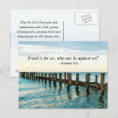 神が私たちの味方なら、誰が私たちに反対できるでしょうか。ローマ8:31 ポストカード (正面/裏面)