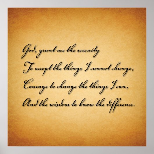 神が私にセレニティを与える ポスター (正面)