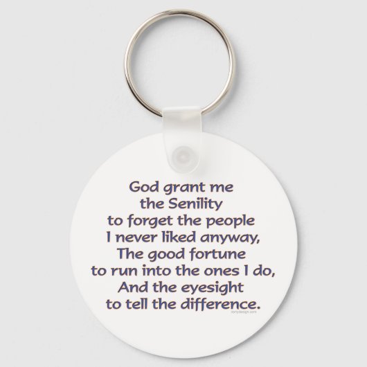 神が私にユーモアを与える キーホルダー (正面)