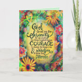 "神が私に静かさを与える"インスピリチュアル カード (正面)