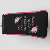 「神が私の中にいるから」パターヘッドカバー ゴルフヘッドカバー (正面)