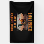 神が私の敵に慈悲を与えられますように 横断幕 (縦)