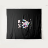 神が私を作った後、彼は多田一角獣Tシャツと言った タペストリー (正面(横))