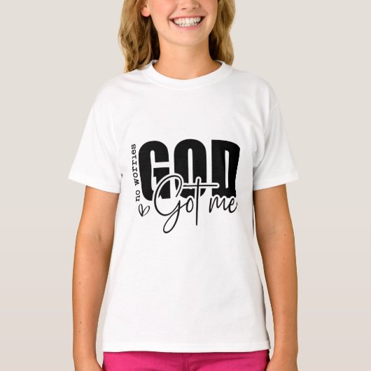 神が私を守ってくれる Tシャツ (正面)
