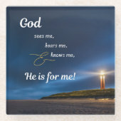 神が私を見る – Coasters ガラスコースター (正面)