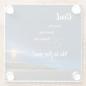 神が私を見る – Coasters ガラスコースター (裏面)