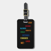 *神が私を設計した* ラゲッジタグ (正面縦)