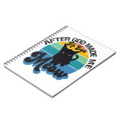 神が私を造られた後、彼はニャーブラックおもしろい猫と言った ノートブック (左側)