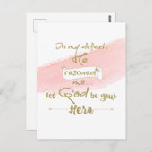 神が私感動的を救われた引用文 – キリスト教徒 ポストカード (正面/裏面)