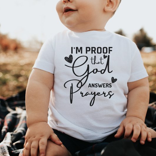 神が答える証明祈りの言葉パーソナライズされたB ベビーボディスーツ