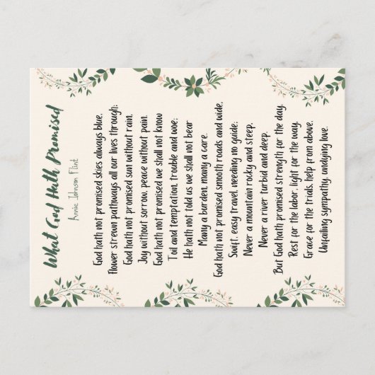 神が約束したはがき ポストカード (正面)