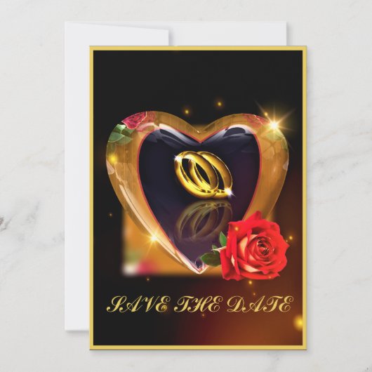 神が組み立てた招待状(金ゴールド&ブラック 招待状 (正面)