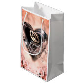 神が結び合わせた ピンク（シルバー） ウェディング スモールペーパーバッグ (裏面アングル)