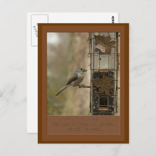 神が給餌に鳥を与えることを恐れてはいけない ポストカード (正面/裏面)