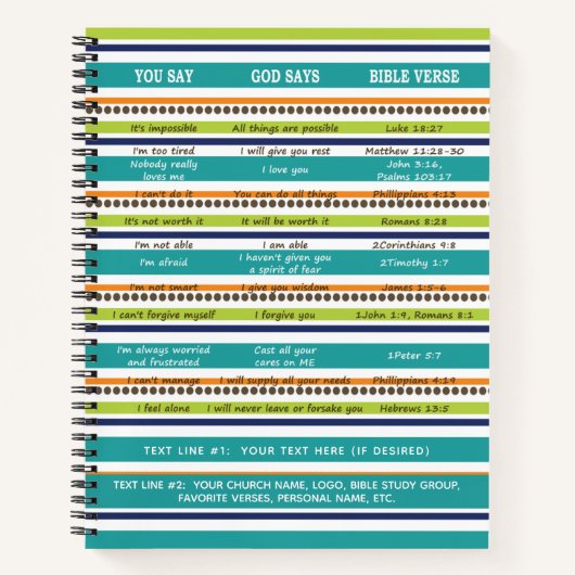 神が聖書の聖句を言う信仰 ノートブック (正面)