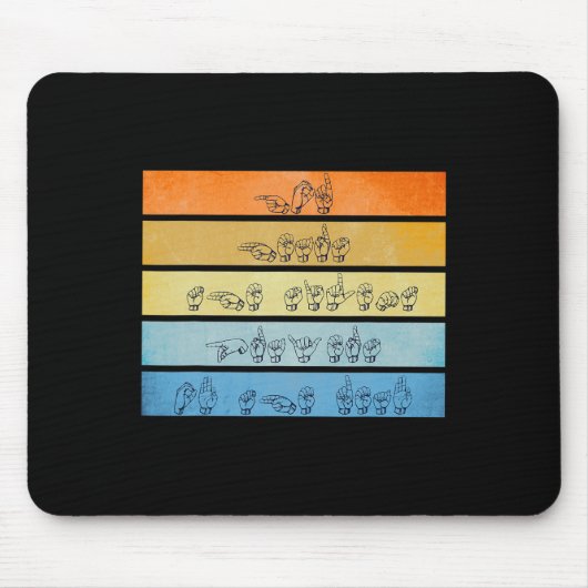 神が聞く祈りの言葉ろう者認識度ヴィンテージ標識ラング マウスパッド (正面)