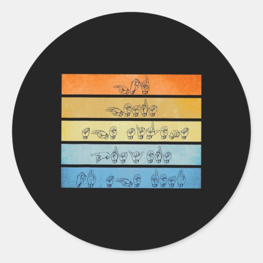 神が聞く祈りの言葉ろう者認識度ヴィンテージ標識ラング ラウンドシール (正面)