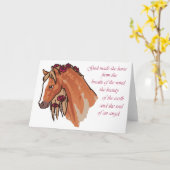 神が馬を作った カード (黄色い花)