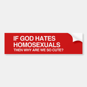 神がHOMOSEXUALS.pngを憎めば バンパーステッカー