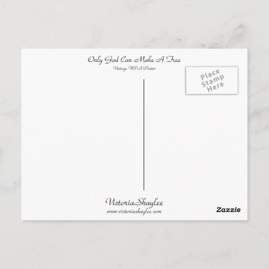 神だけが木を作れる ポストカード (裏面)