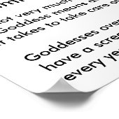 神である、マンモグラムワイン女神BCAを持っている ポスター (角)