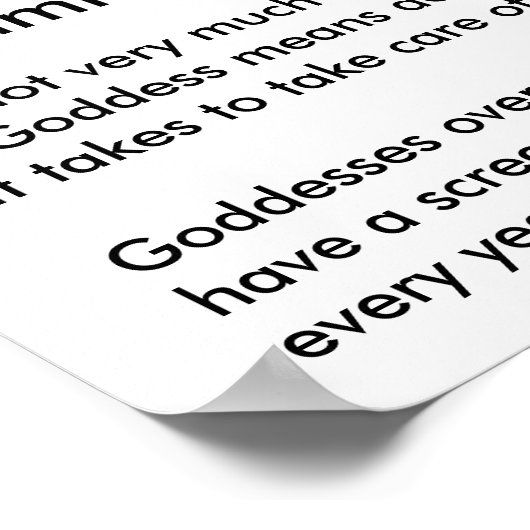 神である、マンモグラムワイン女神BCAを持っている ポスター (角)