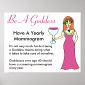 神である、マンモグラムワイン女神BCAを持っている ポスター (正面)