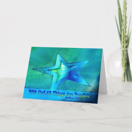 神ですべての事は可能です カード (正面)