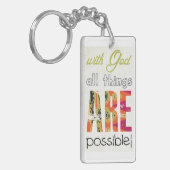 神ですべての事は可能です キーホルダー (正面左)