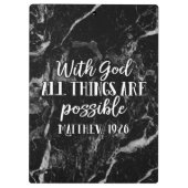 神ですべての事は可能なキリスト教の聖書です クリップボード (裏面)