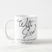 神ですべての事は可能なコーヒー・マグです コーヒーマグカップ (左)