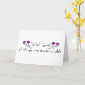 神ですべての事は可能になります カード (黄色い花)